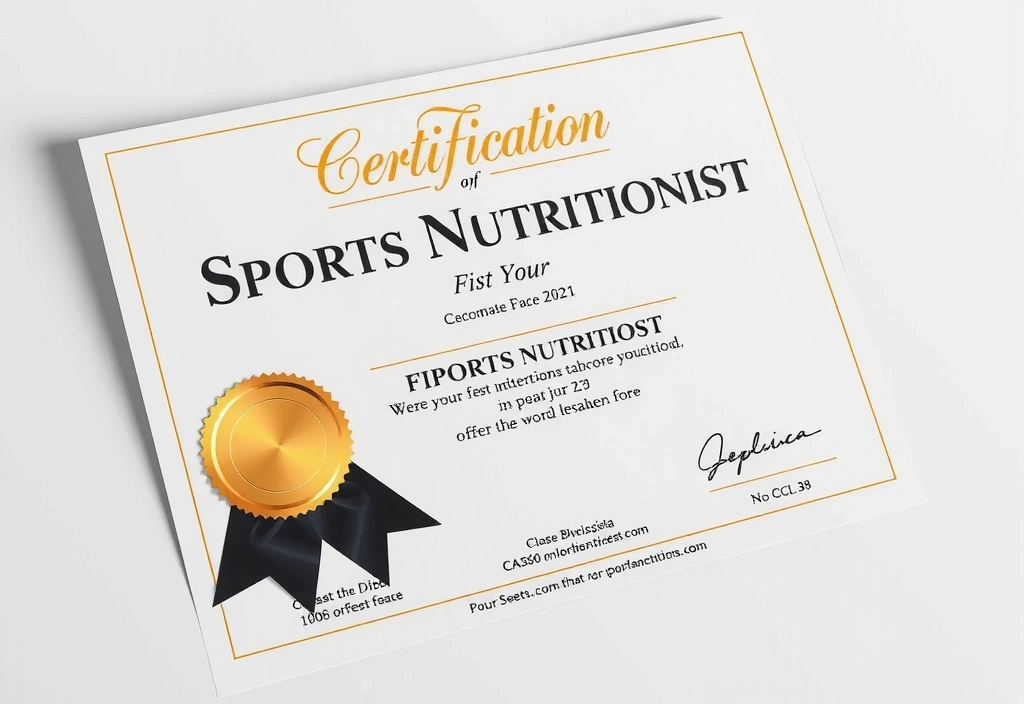Certificato di Nutrizionista Sportivo